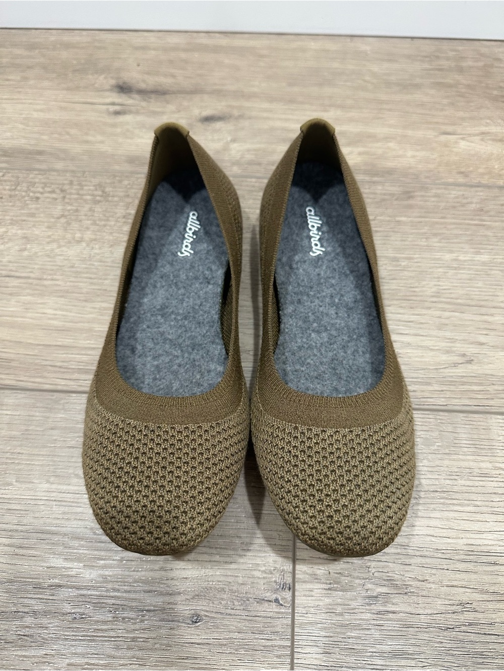 Allbirds Women’s Olive moss rugged Green Tree Breezer Ballet Flats like new 7.5